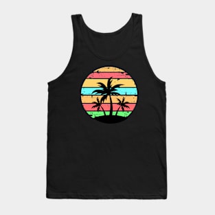 Palm trees style retro Tank Top